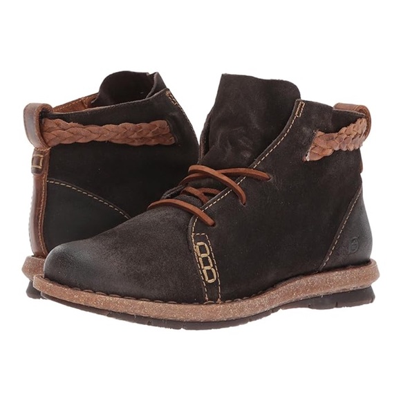Born Temple Rust Suede Leather Ankle Boots Women’s 6 Boho F32529 - Picture 1 of 14
